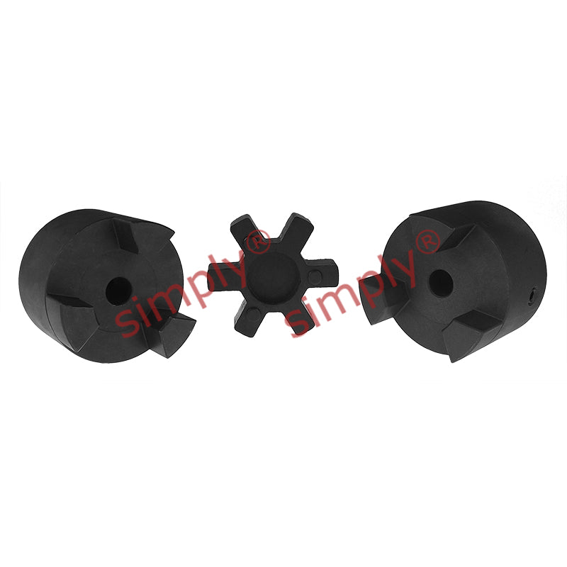 Major Branded L090B/L090B Pilot Bored Jaw Coupling Assembly Max Bore 24mm with Nitrile Rubber Insert