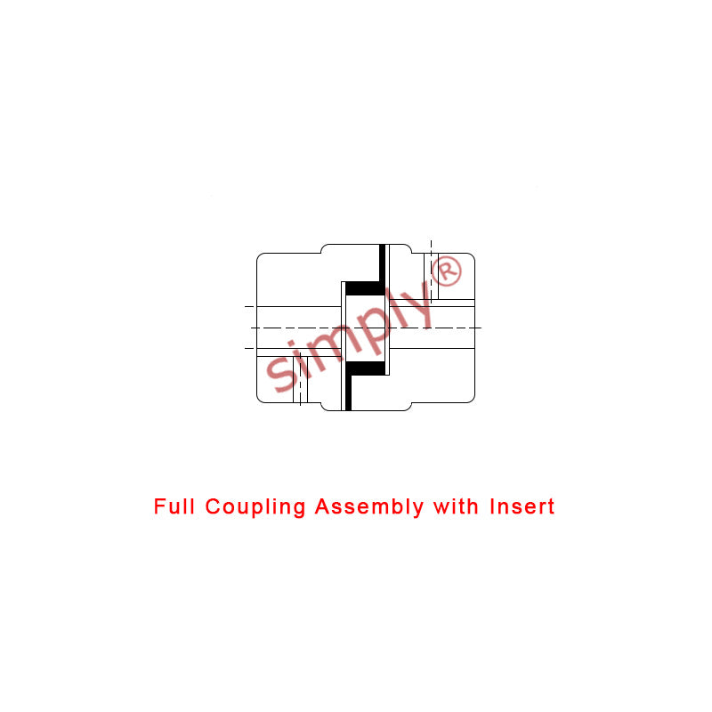 Major Branded L190B/L190B Pilot Bored Jaw Coupling Assembly Max Bore 55mm with Nitrile Rubber Insert