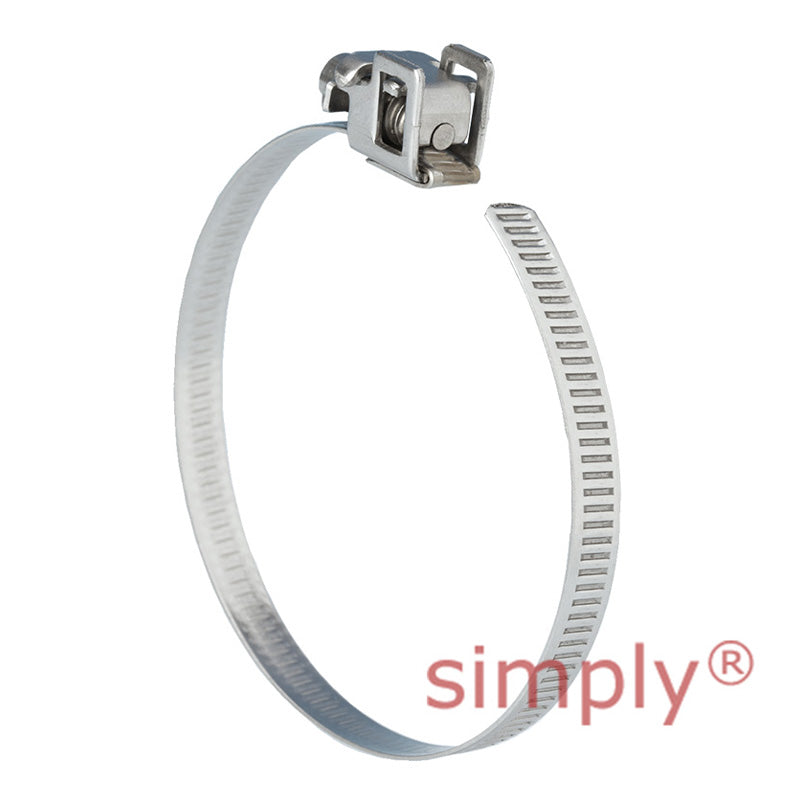 FLS150SS 304 Stainless Steel Jubilee Quick Release Fliplock Strap Adjustment Range 50mm-150mm Band Width 7mm