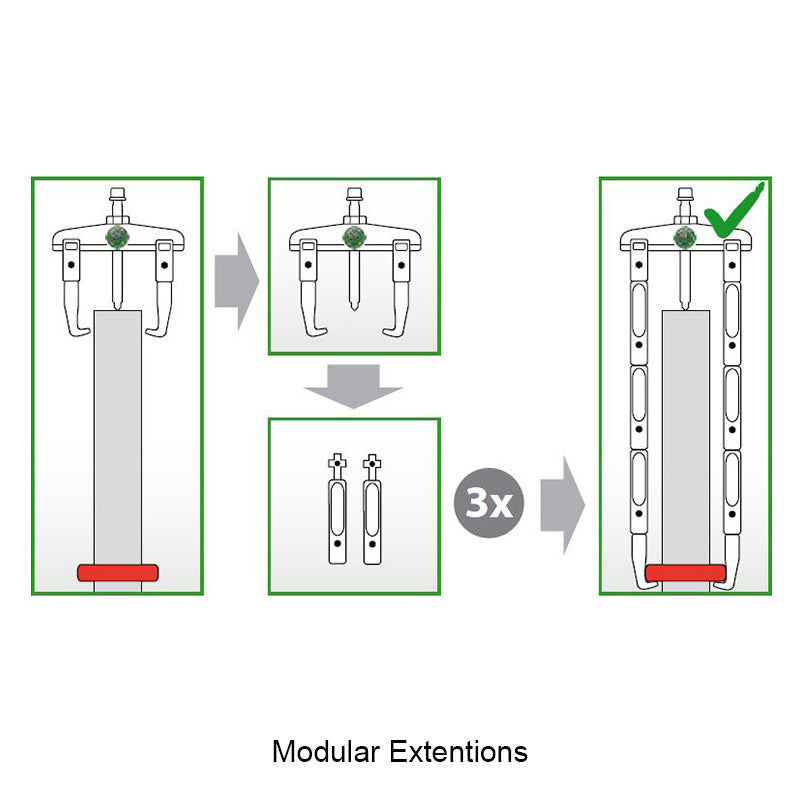 KUKKO Series 1V150P Jaw Modular Extensions (Pair) Length 150mm Allow 2-3 Days