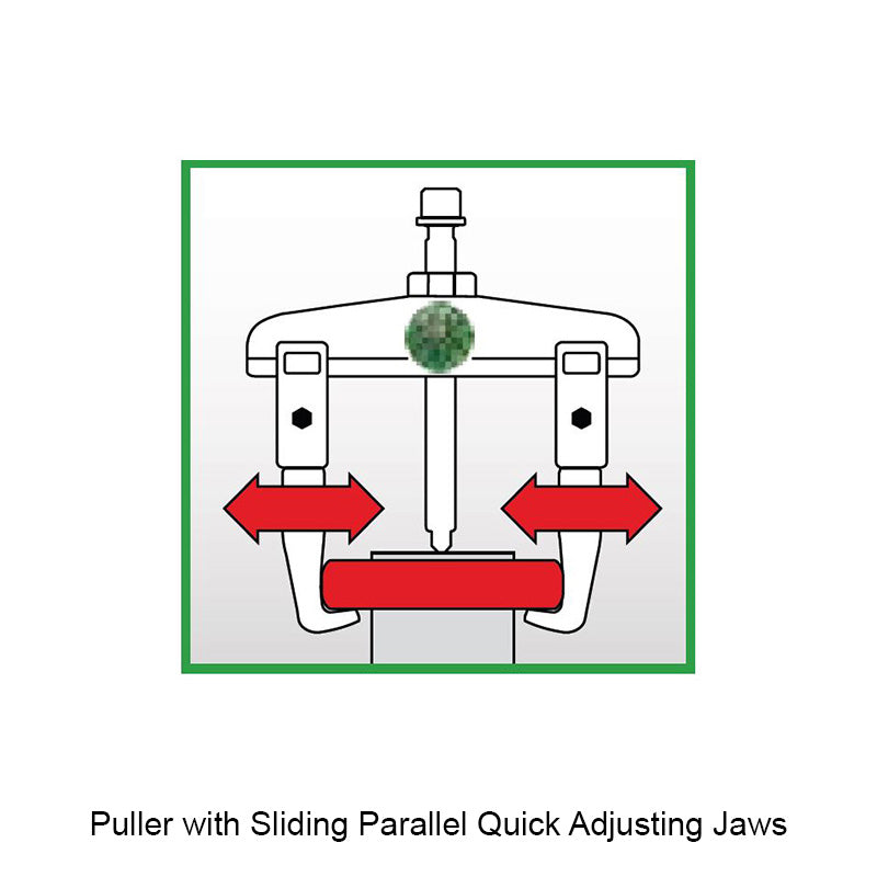 KUKKO Series 20-10+ Universal 2-Jaw Puller with Sliding Parallel Quick Adjusting Jaws 120mm