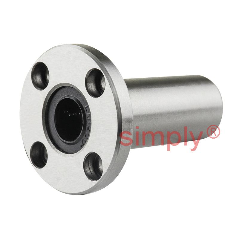 LMF12LUU Long Series Metric Round Flanged Linear Ball Bushing 12x21x57mm