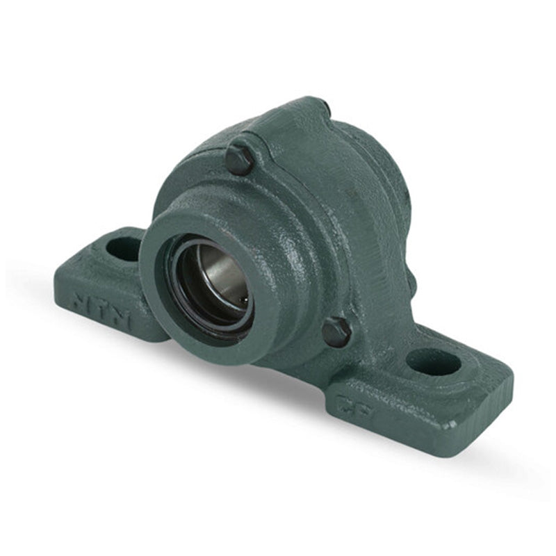 NTN M-C-UCP212-206D1 Imperial Cast Iron Two Bolt Pillow / Plummer Block Housing with 2-3/8 inch Bore Insert with Cast Iron Cover - Open Version - Allow 2-3 Days