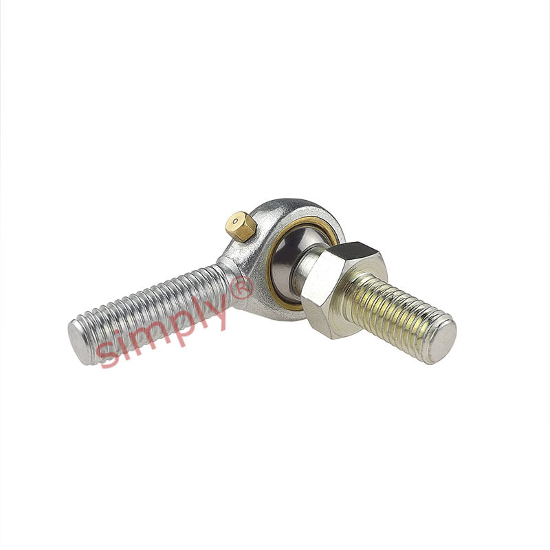 Branded MBL-M14S Left Hand Metric Steel / Bronze Lined Maintenance Required Studded Male Rod End M14x2 Thread - Allow 7-10 Days