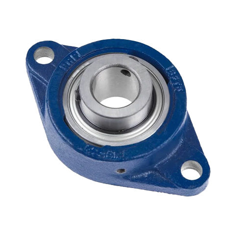 RHP MSF1-15/16 Imperial Four Bolt Square Cast Iron Flange Housing and 1-15/16 inch Bore Grub Screw Insert