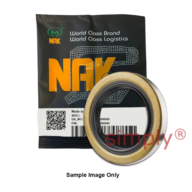 NAK 25x40x7mm Metal Cased Nitrile Rubber Double Lip Rotary Shaft Oil Seal with Garter Spring TB
