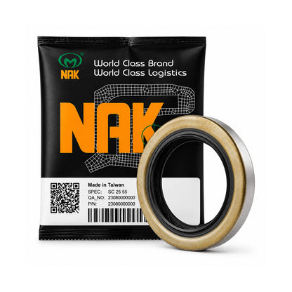 NAK 0.5x0.875x0.125 inch Metal Cased Lead-in Chamfer Nitrile Rubber Single Lip Rotary Shaft Oil Seal VM - Allow 7-10 Days
