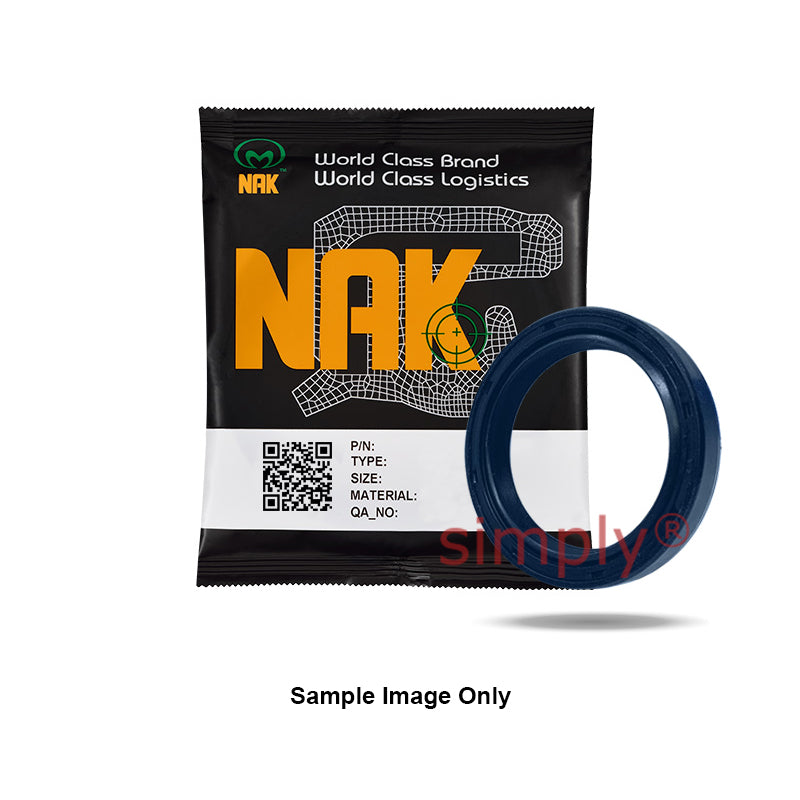 NAK 1.75x2.5x0.375 inch Blue Nitrile Rubber Double Lip Rotary Shaft Oil Seal with Garter Spring TC
