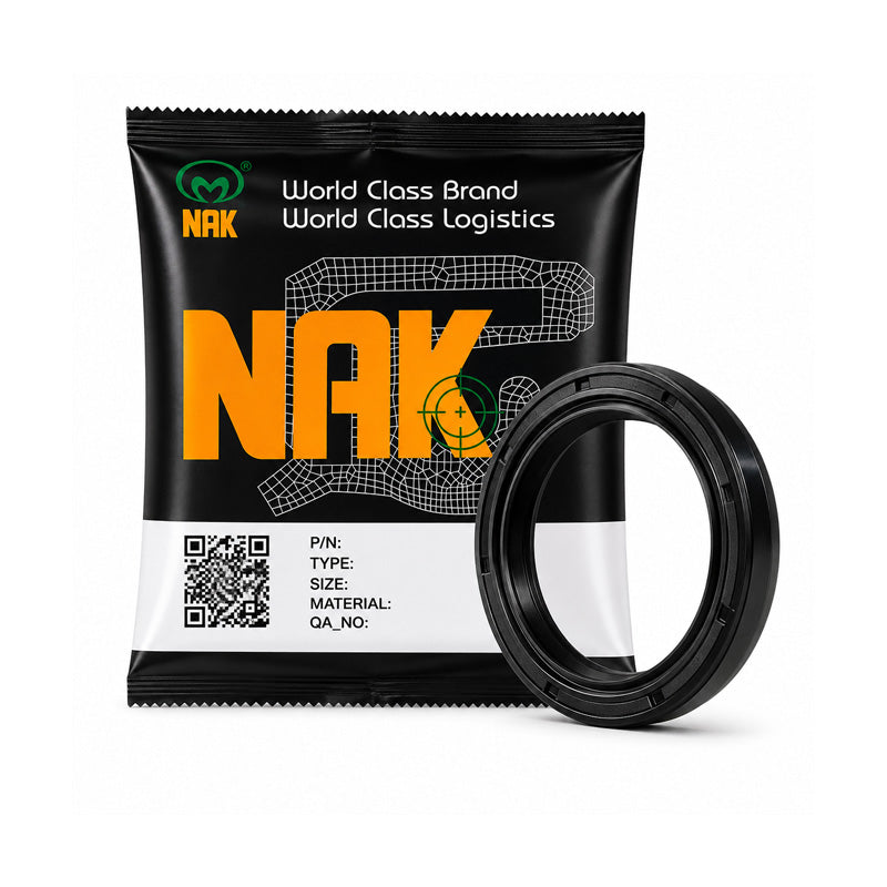 NAK 34x63x10mm Nitrile Rubber Double Lip Rotary Shaft Oil Seal with Garter Spring TC
