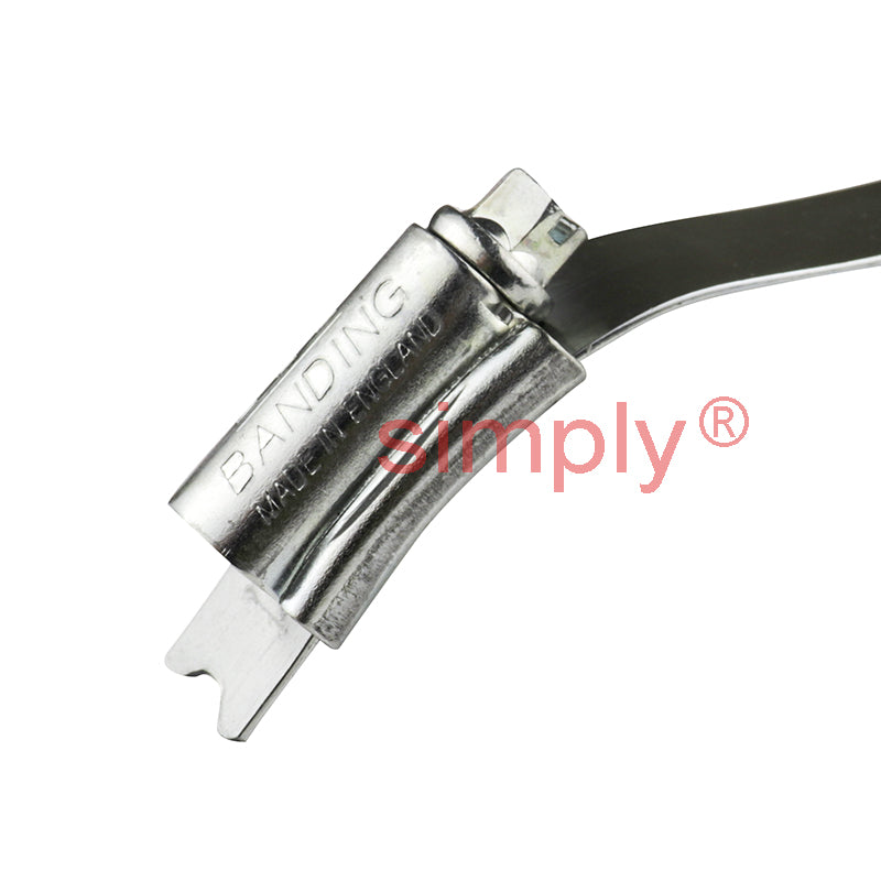 Pack of 10 - JCS NCZ150 Zinc Plated Steel Banding 150mm Connectors for use with 12mm Banding 