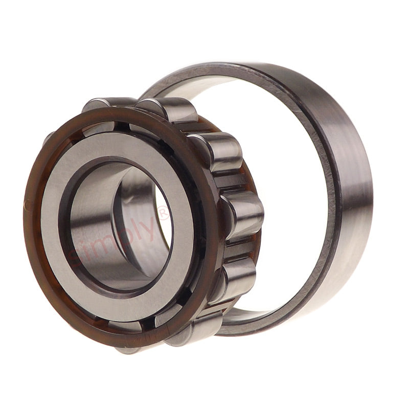 N207ETVPC3 Single Row Cylindrical Roller Bearing Extra Load Polyamide Cage 35x72x17mm
