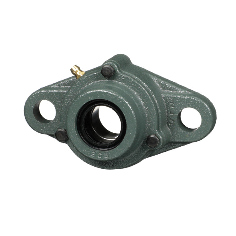 NTN C-UKFL313ED1/HE2313X Imperial Two Bolt Cast Iron Oval Housing with Cast Iron Cover - Open Version - Insert and Adaptor Sleeve Fits 2-1/4 inch Shaft - Allow 2-3 Days