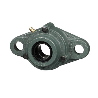 NTN C-UKFL211AD1/HA2311 Imperial Two Bolt Cast Iron Oval Housing with Cast Iron Cover - Open Version - Insert and Adaptor Sleeve Fits 1-15/16 inch Shaft - Allow 2-3 Days