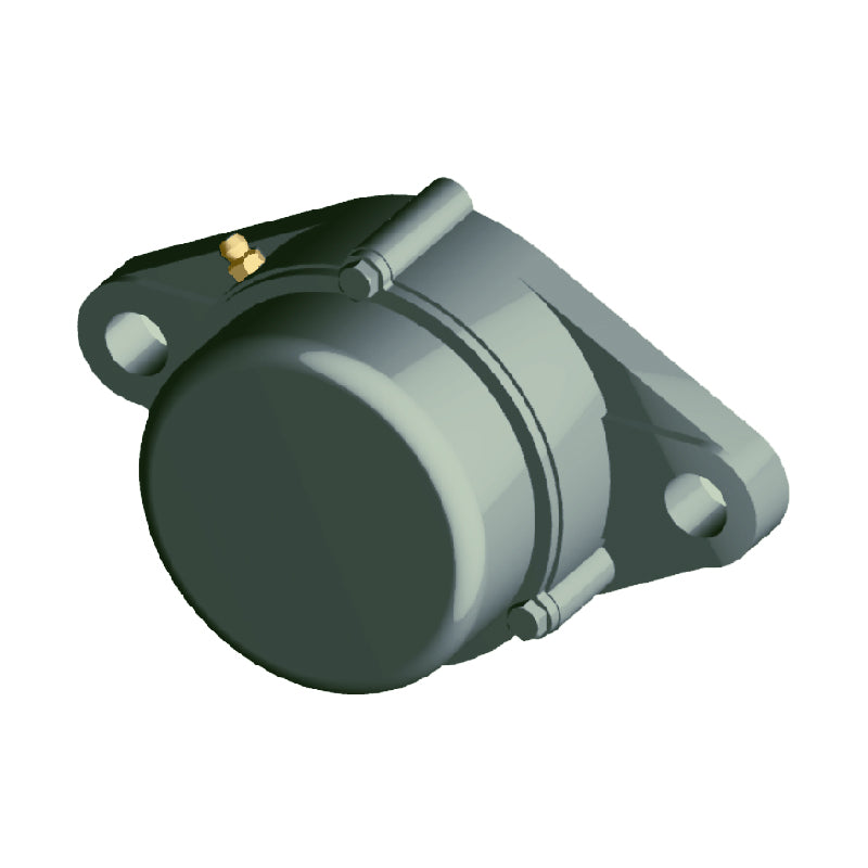 NTN CM-UCFL217-304D1 Imperial Two Bolt Oval Cast Iron Flange Housing with 3-1/4 inch Bore Insert with Cast Iron Cover - Closed Version - Allow 2-3 Days