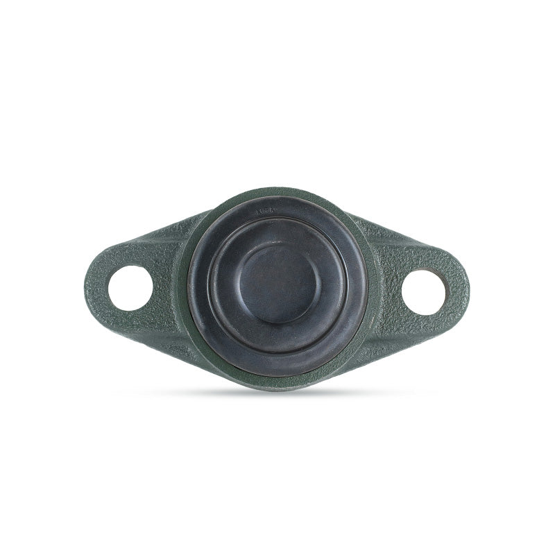 NTN SM-UCFL209-111D1 Imperial Two Bolt Oval Cast Iron Flange Housing with 1-11/16 inch Bore Insert with Steel Plate Cover - Closed Version - Allow 2-3 Days