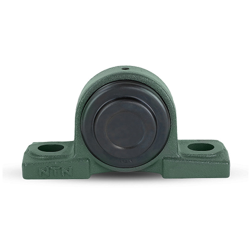 NTN SM-UCP212-204D1 Imperial Cast Iron Two Bolt Pillow / Plummer Block Housing with 2-1/4 inch Bore Insert with Steel Plate Cover - Closed Version - Allow 2-3 Days