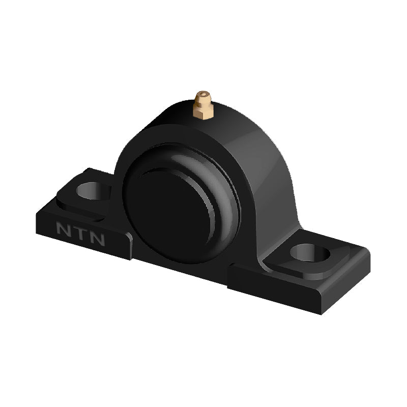 NTN SM-UCPX12-207D1 Imperial Cast Iron Two Bolt Pillow / Plummer Block Housing with 2-7/16 inch Bore Insert with Steel Plate Cover - Closed Version - Allow 2-3 Days