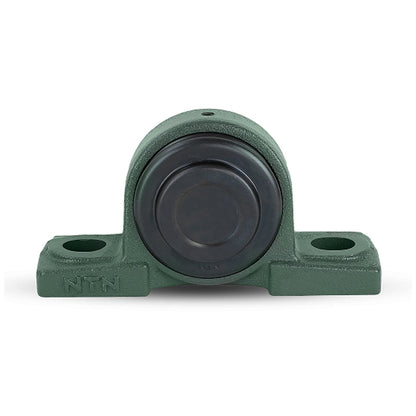 NTN SM-UKP209ED1/HE2309X Imperial Cast Iron Two Bolt Pillow / Plummer Block Housing with Steel Plate Cover - Closed Version - Insert and Adaptor Sleeve Fits 1-1/2 inch Shaft - Allow 2-3 Days