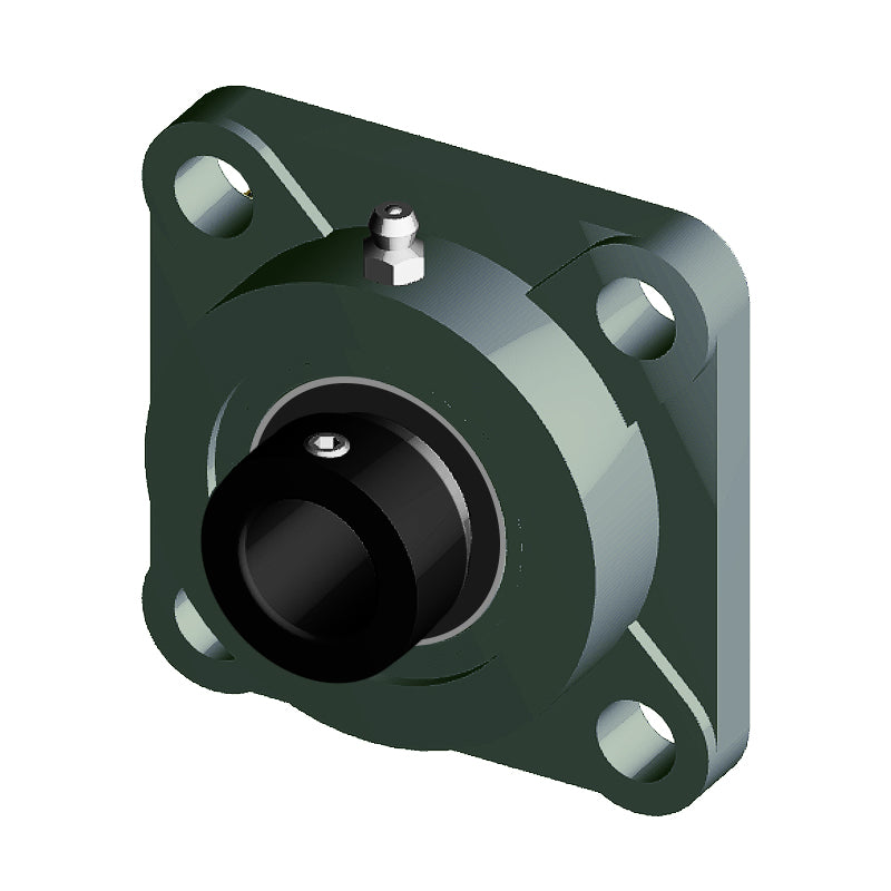 NTN M-UELF205-015D1 Imperial Four Bolt Square Cast Iron Flange Housing with 15/16 inch Bore Eccentric Collar Insert - Allow 2-3 Days