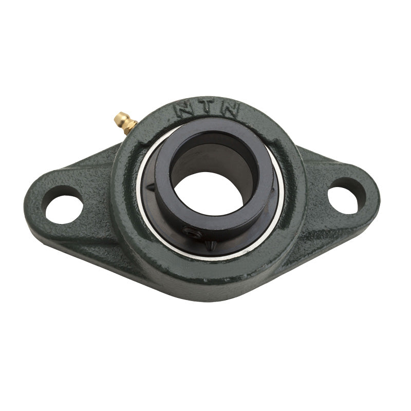 NTN M-UELFL206-101D1 Imperial Two Bolt Cast Iron Oval Housing with 1-1/16 inch Bore Eccentric Collar Insert - Allow 2-3 Days