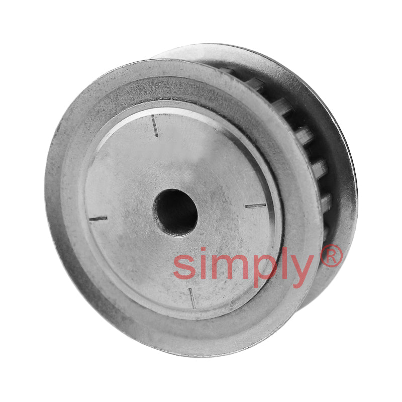 P10-XL-037F - 1/5 inch Pitch 10 Tooth Flanged Pilot Bore Aluminium Timing Pulley for 3/8 inch Wide Belt