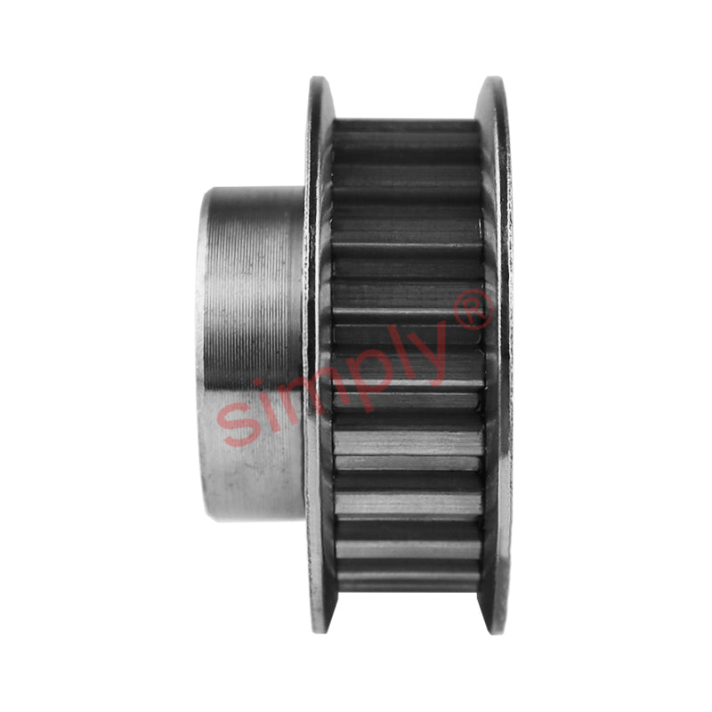 P28-XL-037F - 1/5 inch Pitch 28 Tooth Flanged Pilot Bore Aluminium Timing Pulley for 3/8 inch Wide Belt