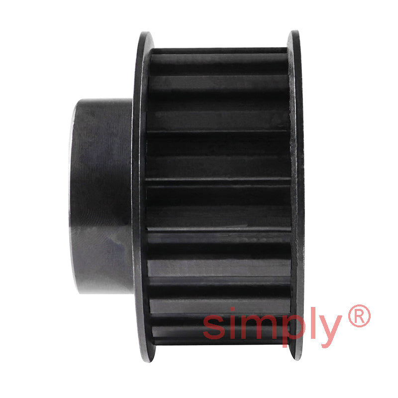 P30-H-150F - 1/2 inch Pitch 30 Tooth Flanged Pilot Bored Steel Timing Pulley for 1-1/2 inch Wide Belts