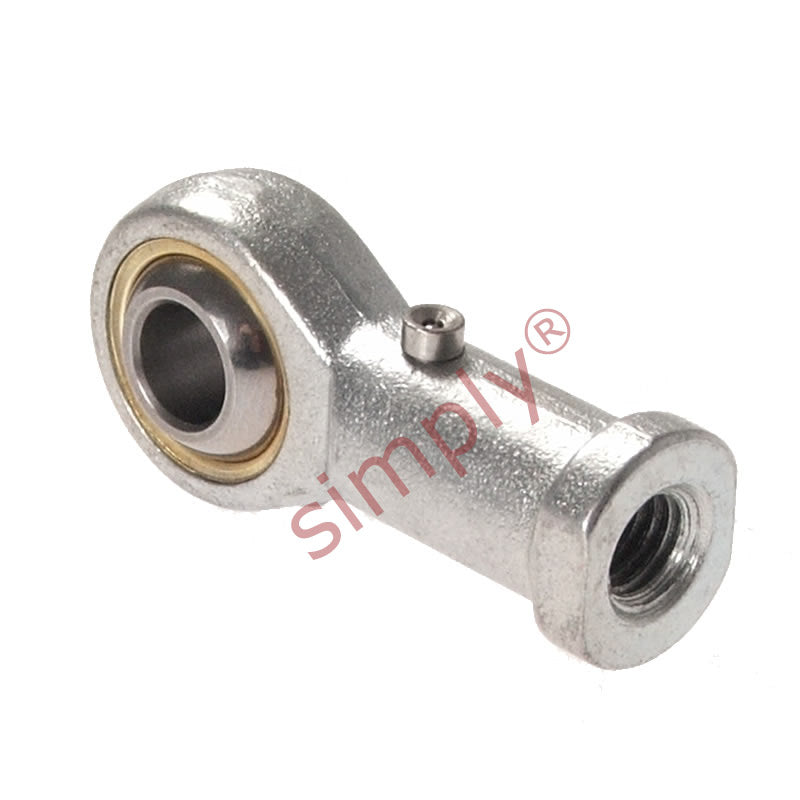 Budget PHS15L Left Hand Steel / Bronze Lined Plain Female Rod End 15mm Bore M14x2 Thread