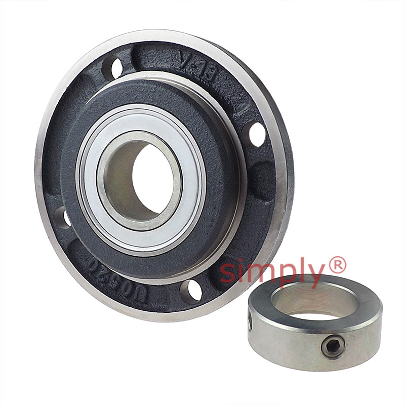INA PME35XLN Four Bolt Cast Iron Round Housing with Eccentric Collar Insert 35mm Bore