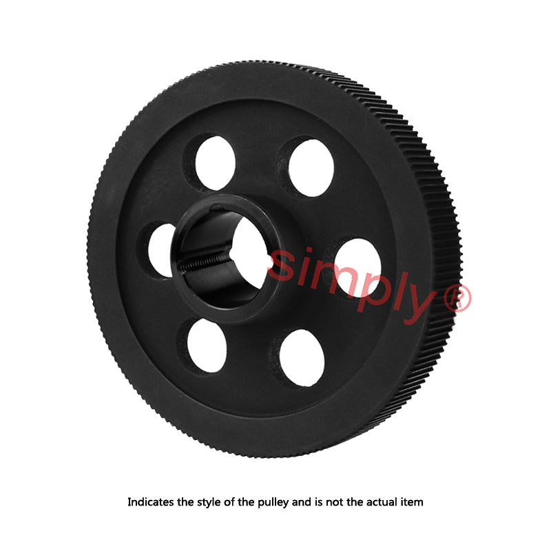 PC14M-168S-37 - 14mm Pitch 168 Tooth Polychain and Synchrochain Cast Iron Taper Bore Timing Belt Pulley for 37mm Wide Belts