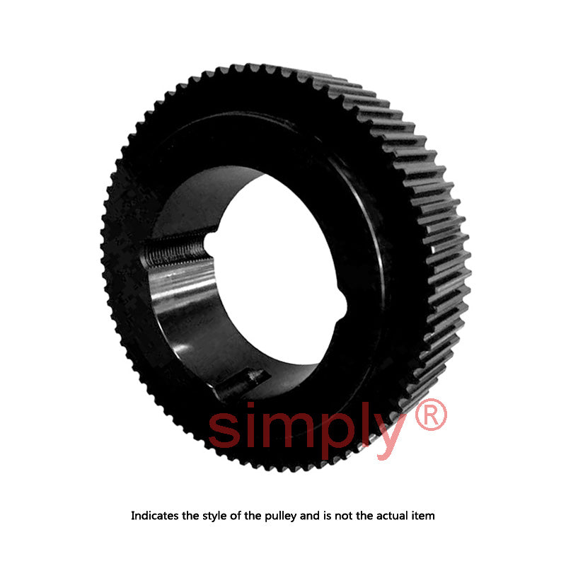 Drive-Flex PC8M-75S-12 - 8mm Pitch 75 Tooth Polychain and Synchrochain Steel Taper Bore Timing Belt Pulley for 12mm Wide Belts