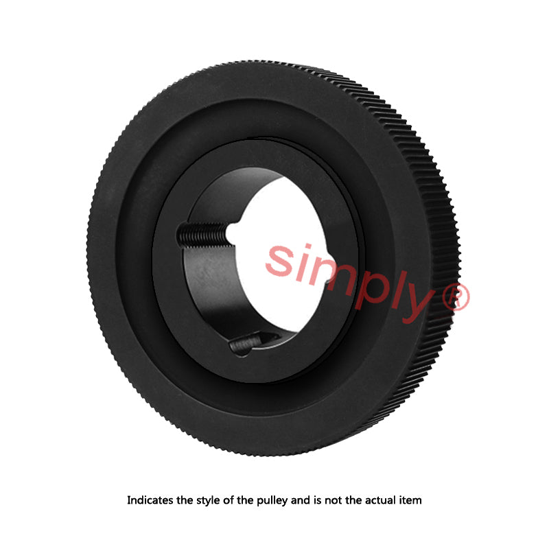 PC14M-72S-90 - 14mm Pitch 72 Tooth Polychain and Synchrochain Cast Iron Taper Bore Timing Belt Pulley for 90mm Wide Belts