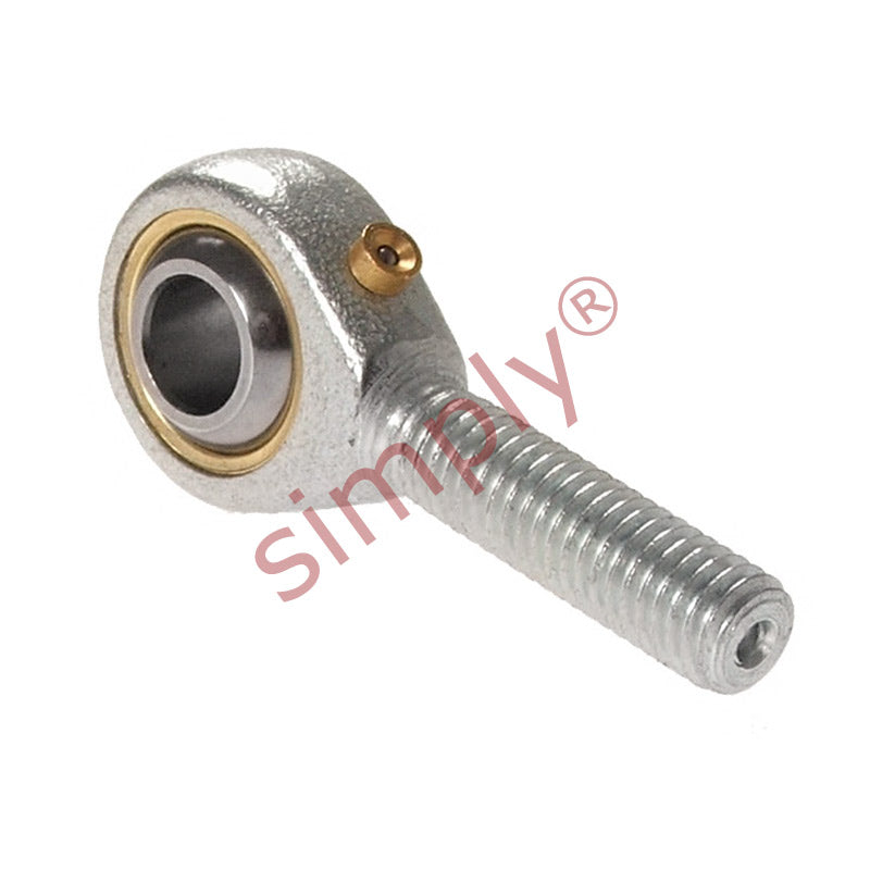Budget POS14/F1 Right Hand Steel / Bronze Lined Plain Male Rod End 14mm Bore M14x1.5 Thread