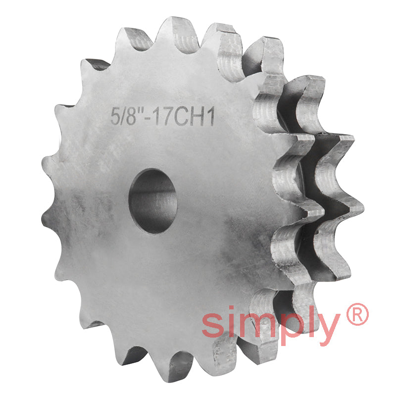 Branded 17 Tooth 10B Duplex Platewheel for 5/8 inch Pitch Chain