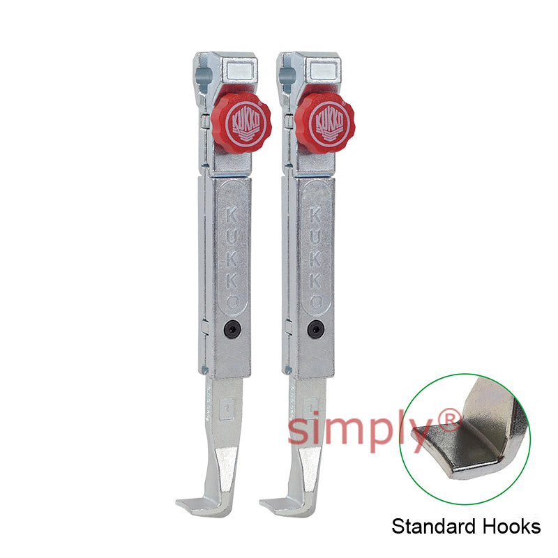 KUKKO Series 1-92-P Quick Adjusting Standard Pulling Jaws (Pair) 100mm Allow 2-3 Days