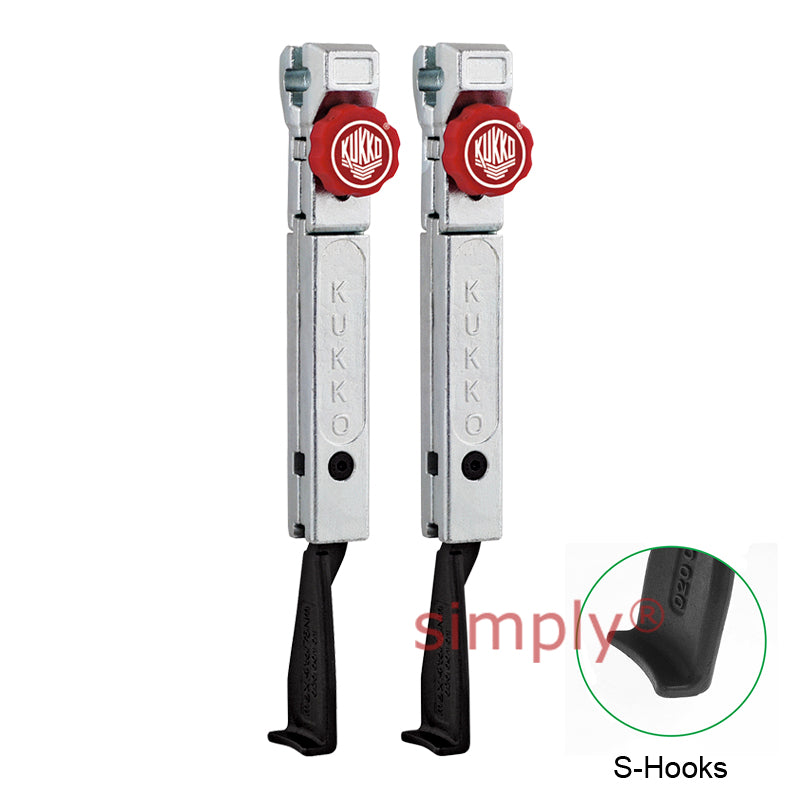 KUKKO Series 1-193-P Narrow Quick Adjusting S Pulling Jaws (Pair) 200mm Allow 2-3 Days