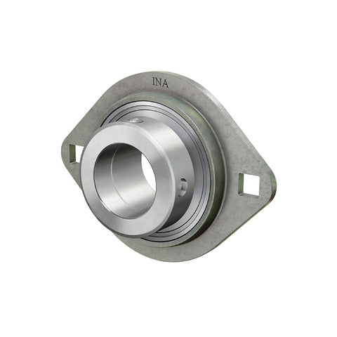 INA RATY25XL Two Bolt Sheet Steel Oval Housing with Grub Screw Insert 25mm Bore
