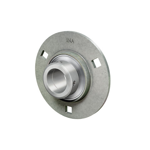 INA RAY17XL Three Bolt Sheet Steel Round Housing with Grub Screw Insert 17mm Bore