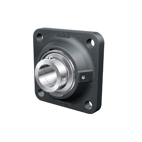 INA RCJ60XLN Four Bolt Cast Iron Square Housing with Eccentric Collar Insert 60mm Bore