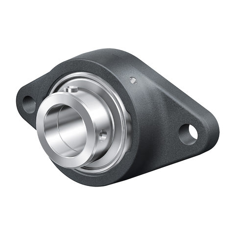 INA RCJT75XL Two Bolt Cast Iron Oval Housing with Eccentric Collar Insert 75mm Bore