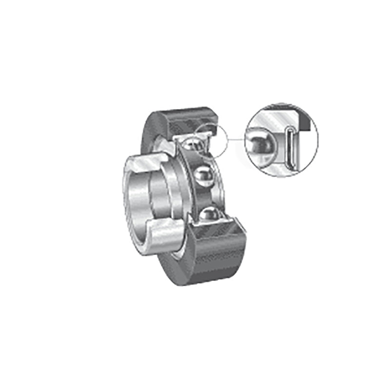 INA RCSMB15/65XLFA106 Metric Bearing Insert with Rubber Interliner and P Seals and Eccentric Collar 15x65.1x28.6mm