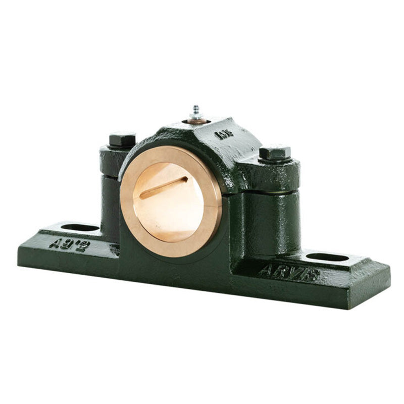 Major Brand SX95M Metric Split Cast Iron Two Bolt Pillow / Plummer Block Housing with 95mm Bore Gunmetal Bush Insert - Allow 3-4 Weeks