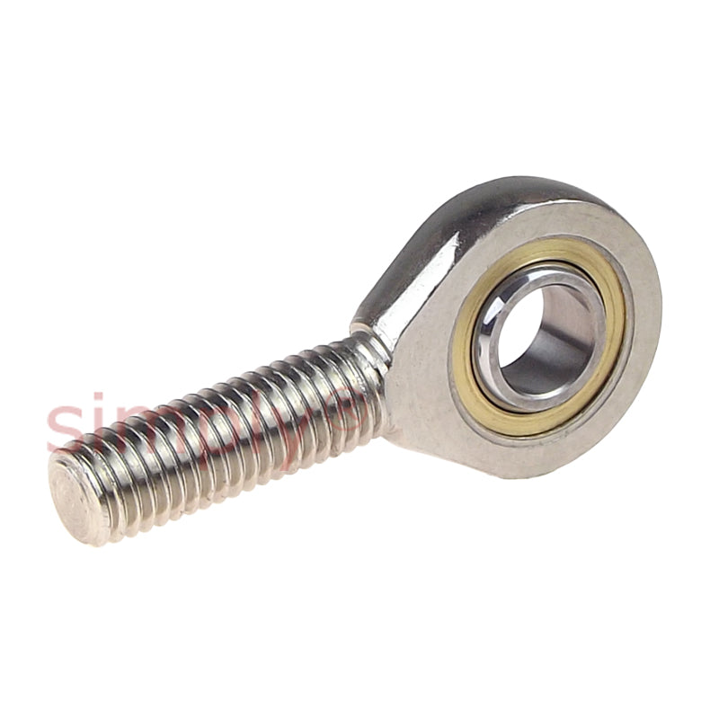 Codex SAL12C Left Hand Steel / PTFE Sintered Bronze Lined Plain Male Rod End M12 Thread