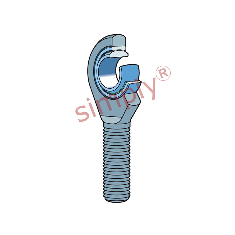 SKF SALA40TXE2LS Left Hand Steel / PTFE Fabric Lined Plain Male Rod End M39x3 Thread