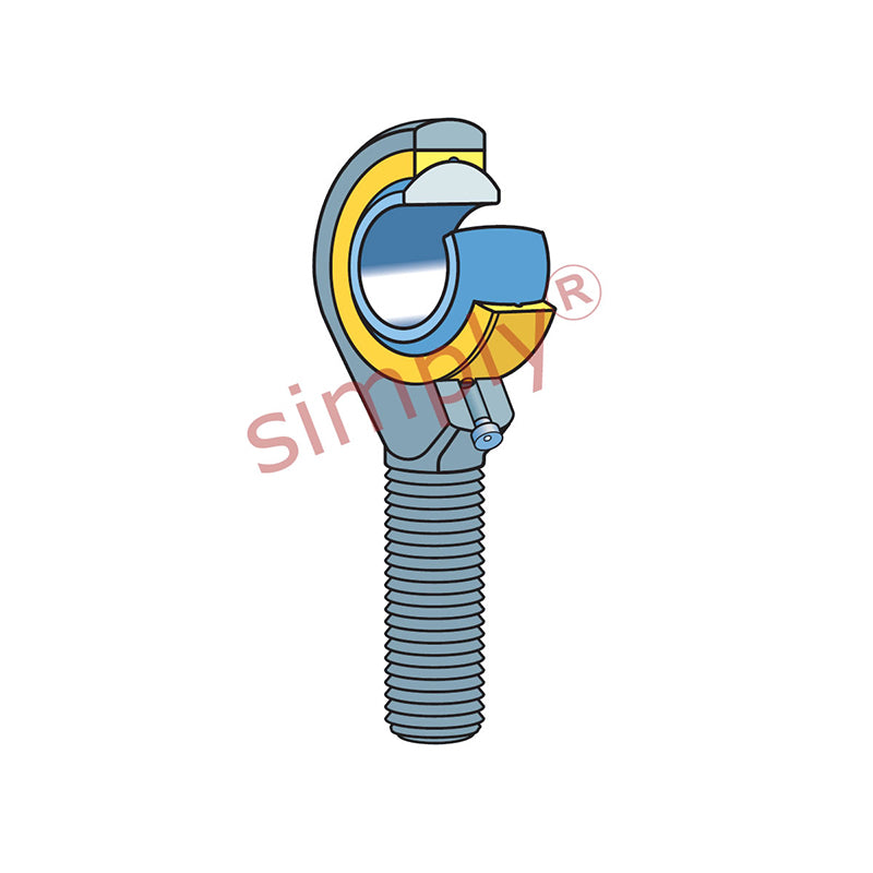 SKF SALKAC20M Left Hand Steel / Bronze Lined Plain Male Rod End M20x1.5 Thread