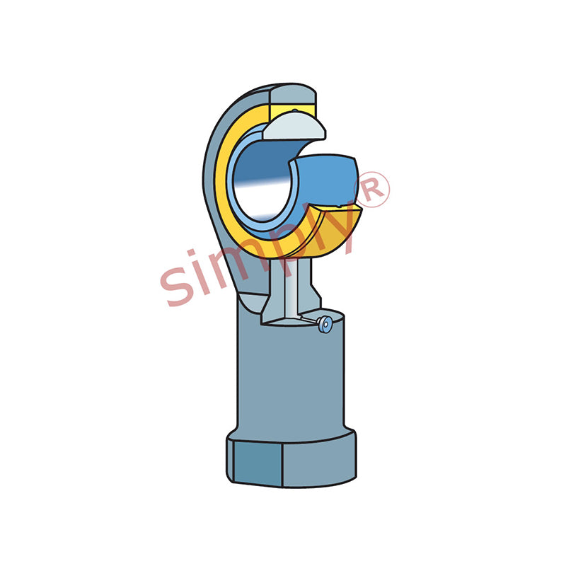 SKF SILKAC22M Left Hand Steel / Bronze Lined Plain Female Rod End M22x1.5 Thread