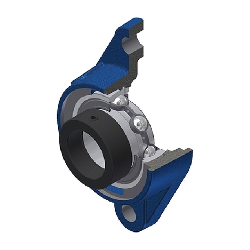 SNR ESFLE210N Metric Two Bolt Cast Iron Oval Housing with 50mm Bore Eccentric Collar Insert - Allow 2-3 Days