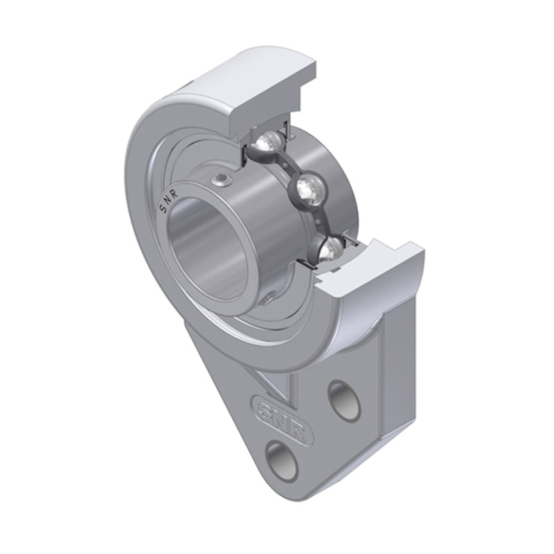 SNR MUCFBL204-12 Imperial Thermoplastic Three Bolt Flanged Bracket Housing Unit with 3/4 inch Bore Insert - Allow 2-3 Days