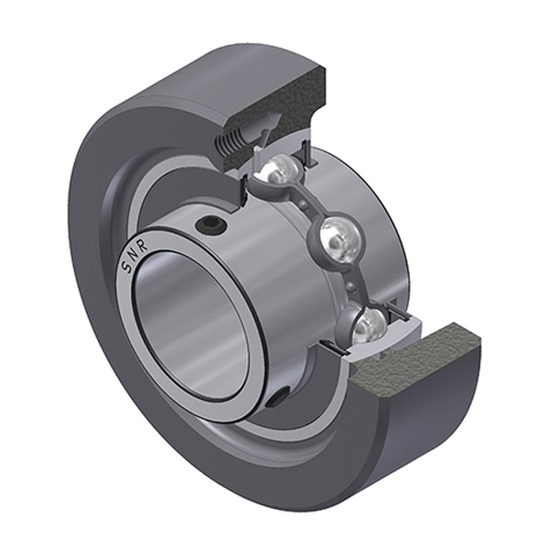 SNR UCC212 Metric Cast Iron Cartridge Unit with 60mm Bore Insert 38mm Outside Dia - Allow 2-3 Days