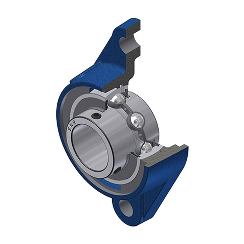 SNR UCFLE207N Metric Two Bolt Oval Cast Iron Flange Housing with 35mm Bore Insert - Allow 2-3 Days